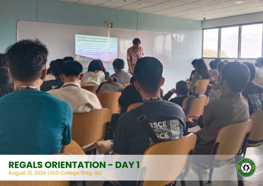 KLD conducts On Becoming Regals orientation for students